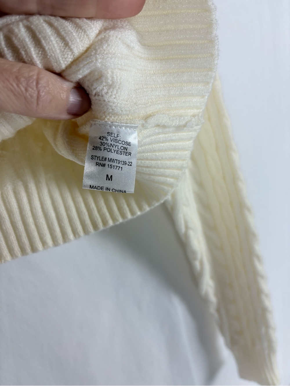Altar'd State Cream Cable Knit Sweater - Picture 4 of 7
